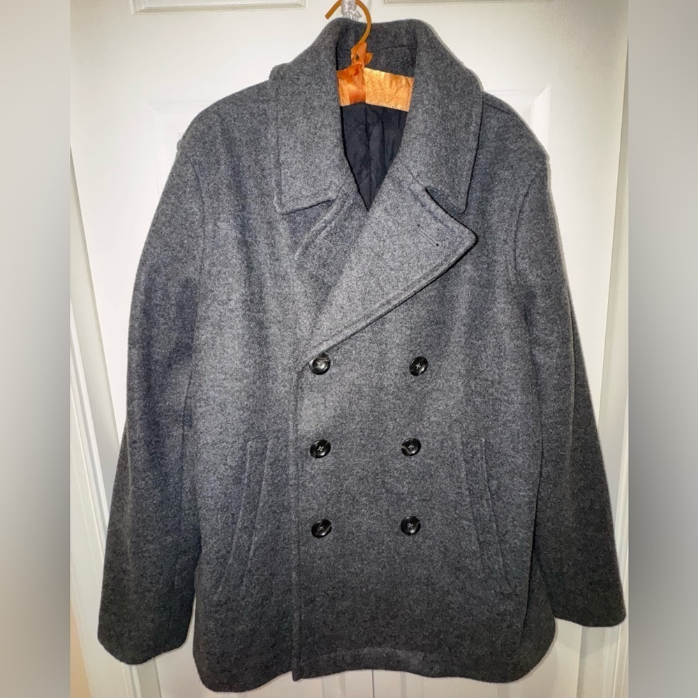 Old Navy Men’s Wool Blend Insulated Peacoat – Dark Gray – Size L – NWOT